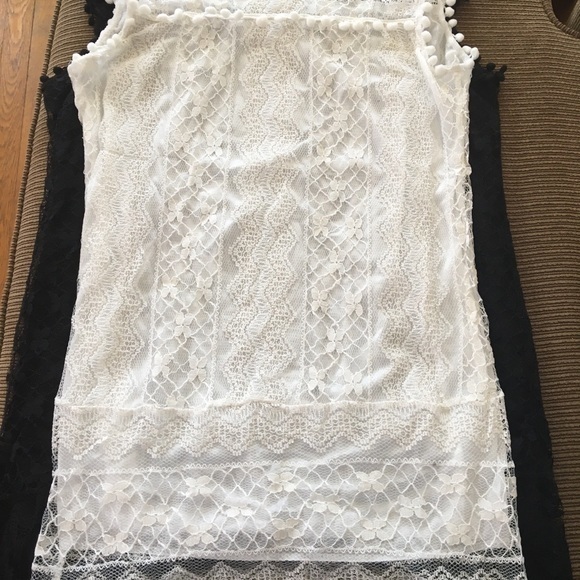 Sleeveless  XL  white cover up lace embroidered - Picture 5 of 8